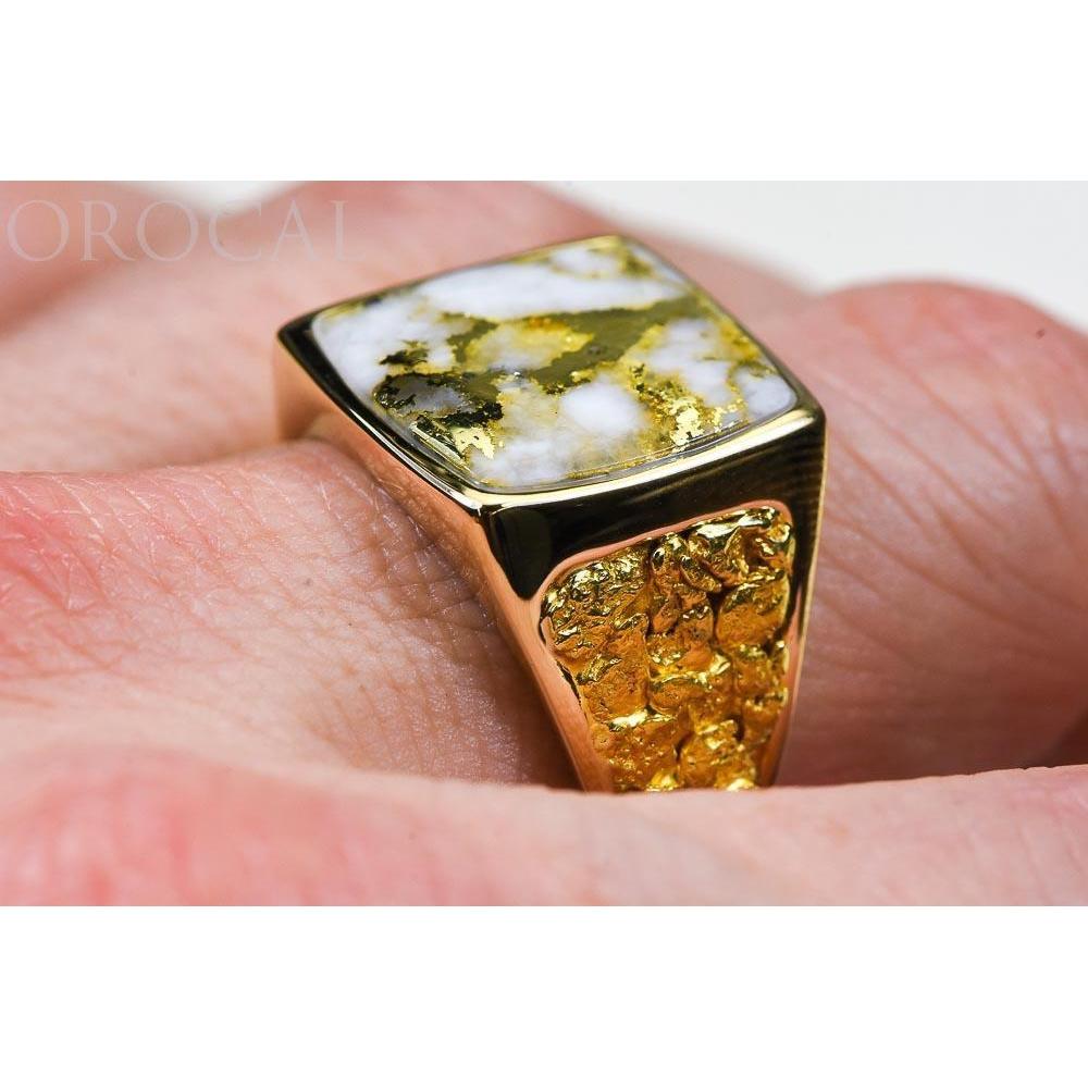 Gold Quartz Mens Ring - RM1004Q-Destination Gold Detectors