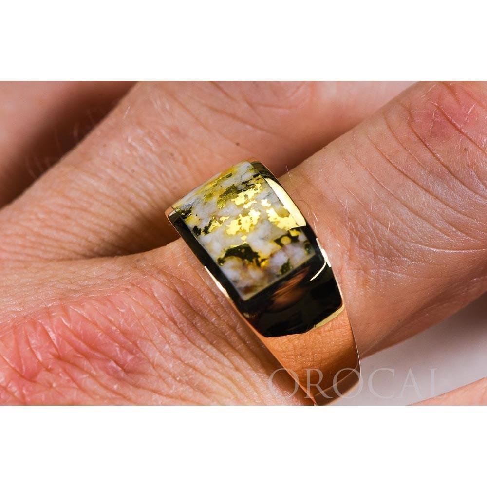 Gold Quartz Mens Ring - RM1005Q-Destination Gold Detectors