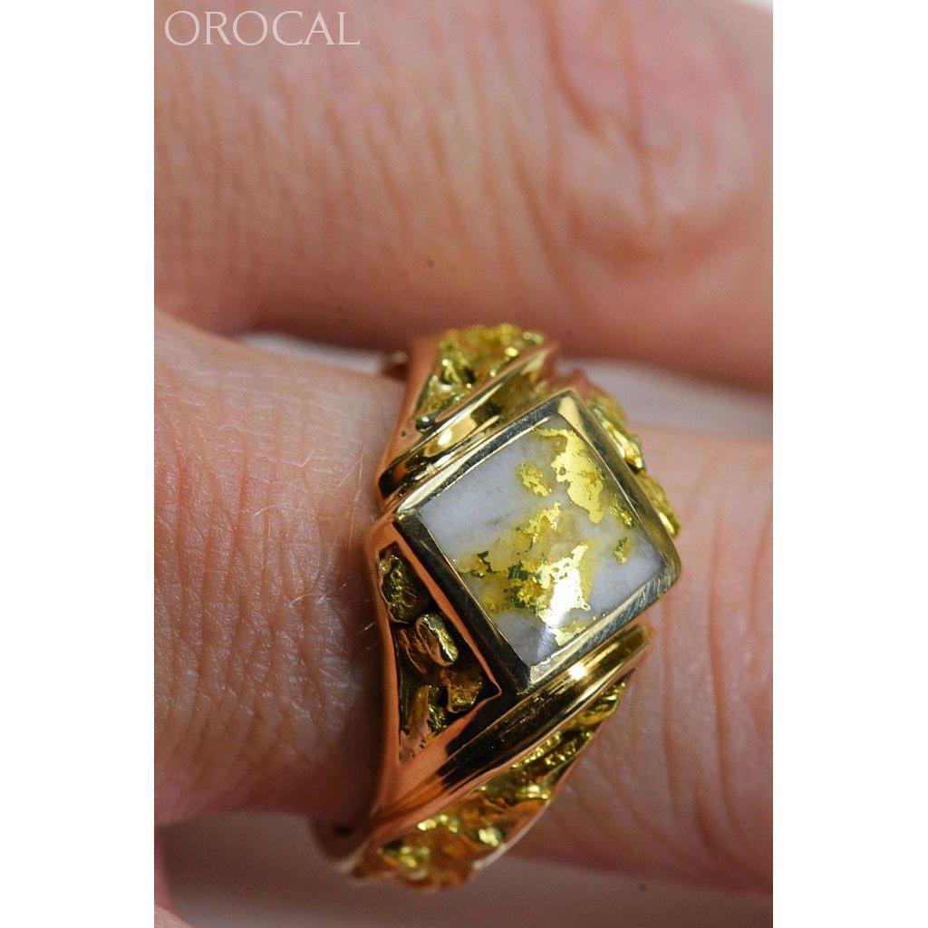 Gold Quartz Mens Ring - RM1083NQ-Destination Gold Detectors