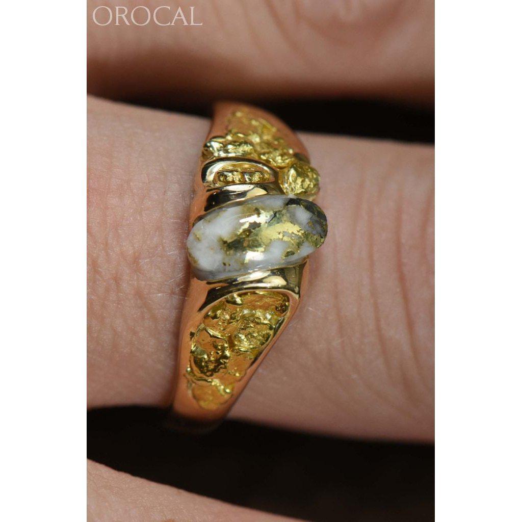 Gold Quartz Mens Ring - RM487Q-Destination Gold Detectors