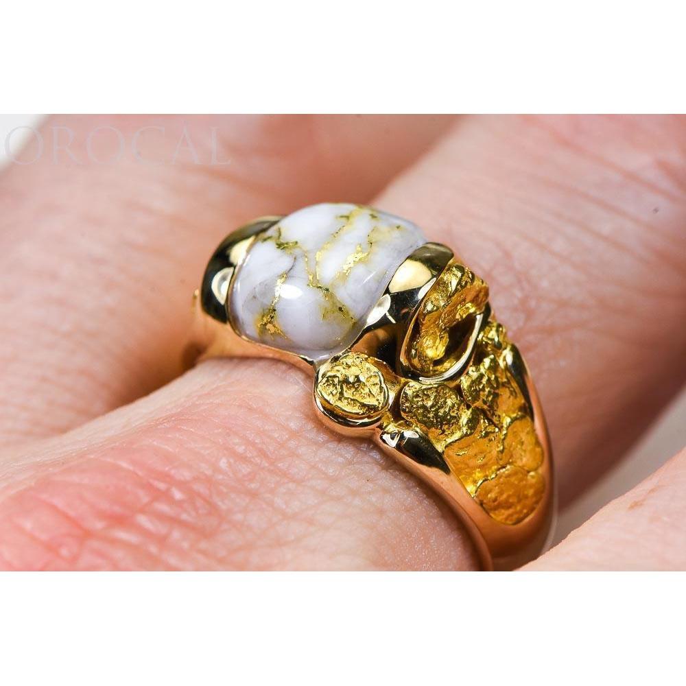 Gold Quartz Mens Ring - RM490Q-Destination Gold Detectors