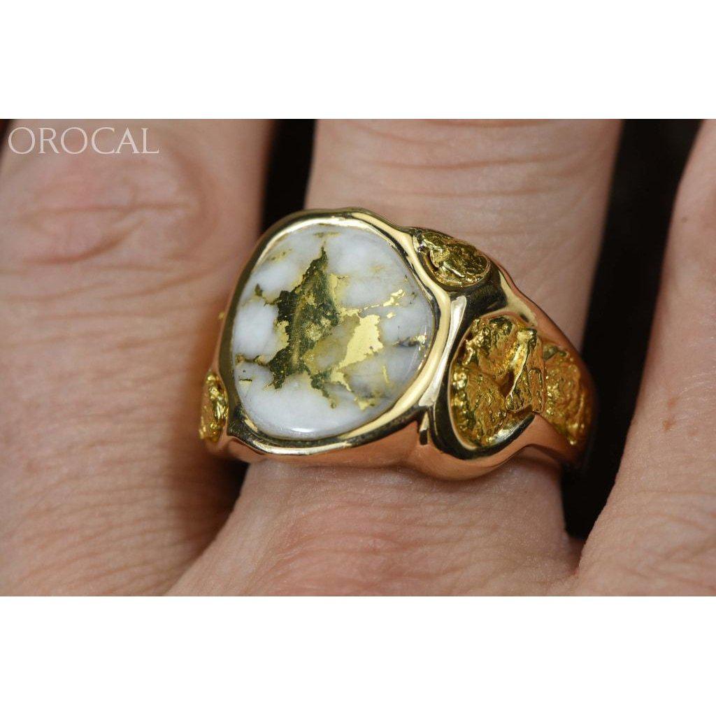 Gold Quartz Mens Ring - RM518Q-Destination Gold Detectors