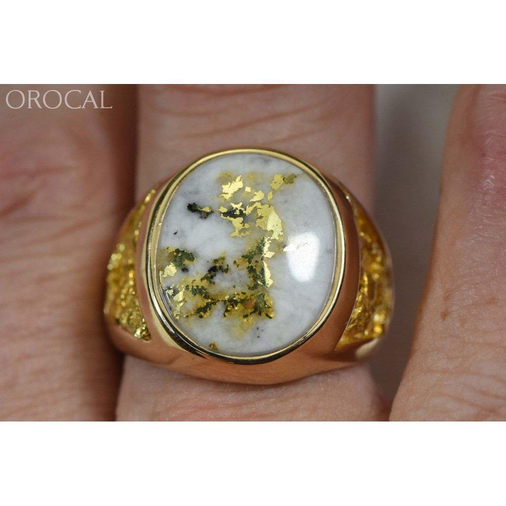 Gold Quartz Mens Ring - RM552Q-Destination Gold Detectors