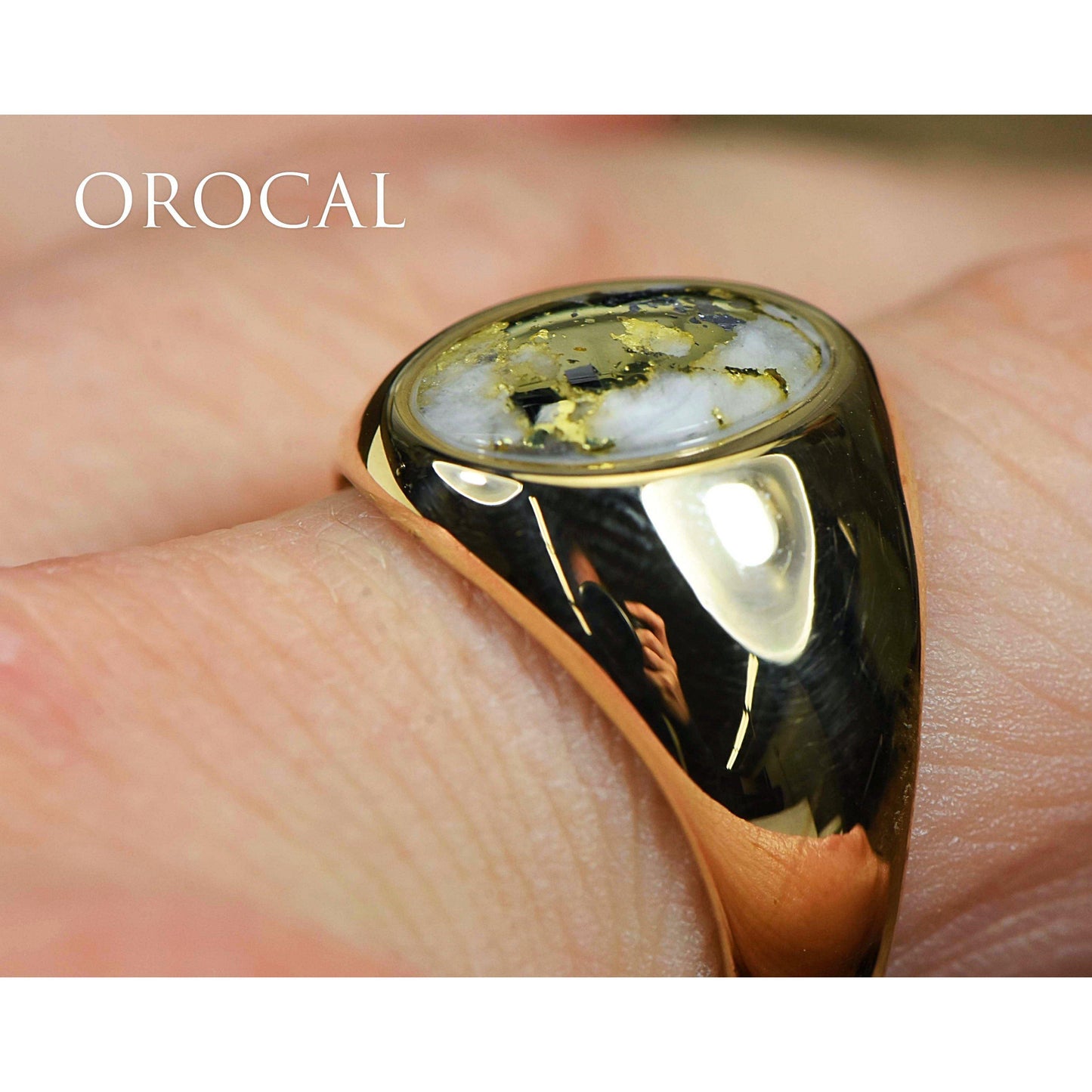 Gold Quartz Mens Ring - RM595XNQ-Destination Gold Detectors