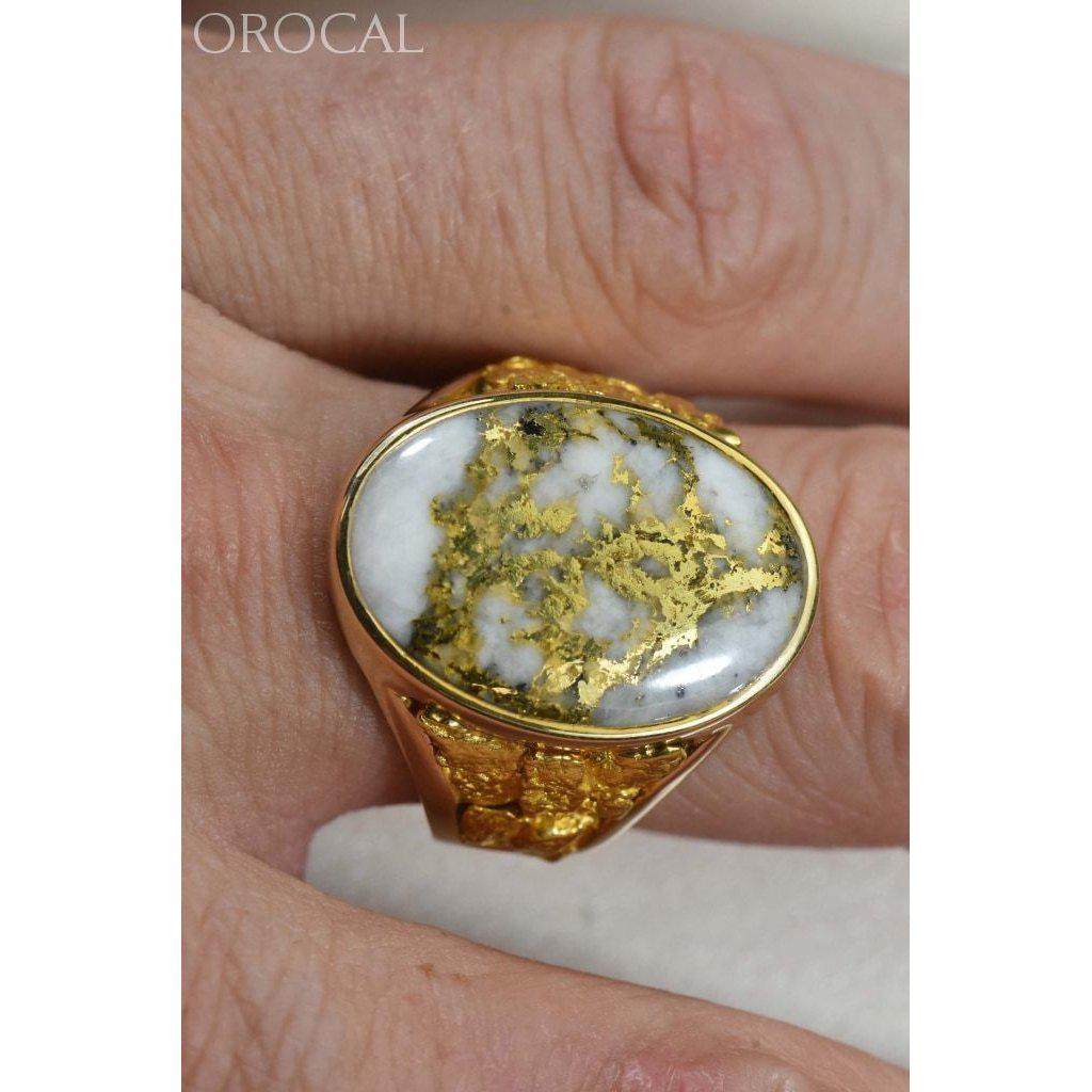 Gold Quartz Mens Ring - RM627Q-Destination Gold Detectors