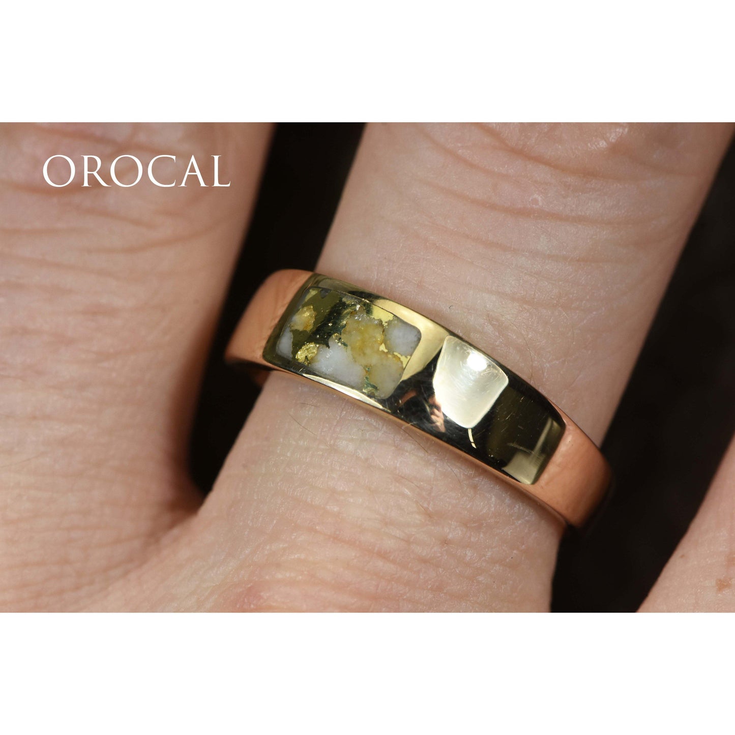 Gold Quartz Mens Ring - RM652Q1-Destination Gold Detectors