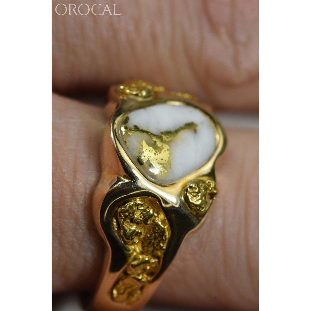 Gold Quartz Mens Ring - RM654Q-Destination Gold Detectors