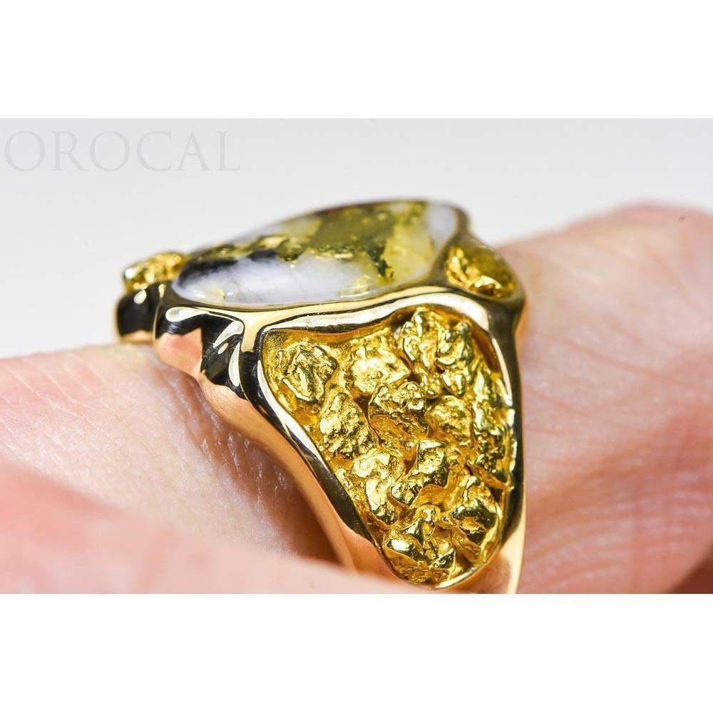Gold Quartz Mens Ring - RM654XLQ-Destination Gold Detectors