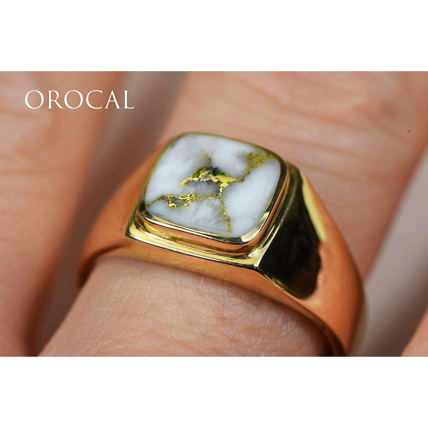 Gold Quartz Mens Ring - RM774XNQ-Destination Gold Detectors