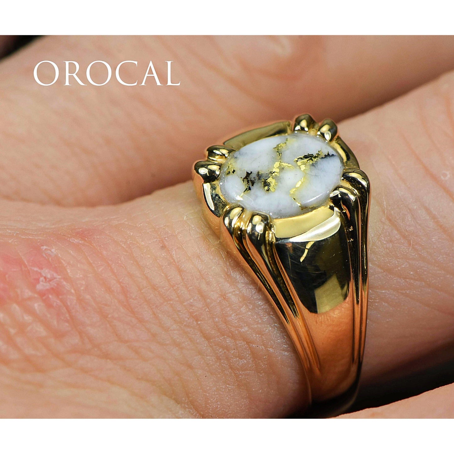 Gold Quartz Mens Ring - RM791Q-Destination Gold Detectors
