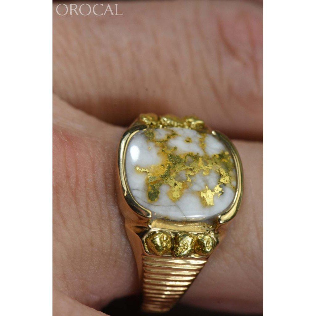 Gold Quartz Mens Ring - RM794NQ-Destination Gold Detectors