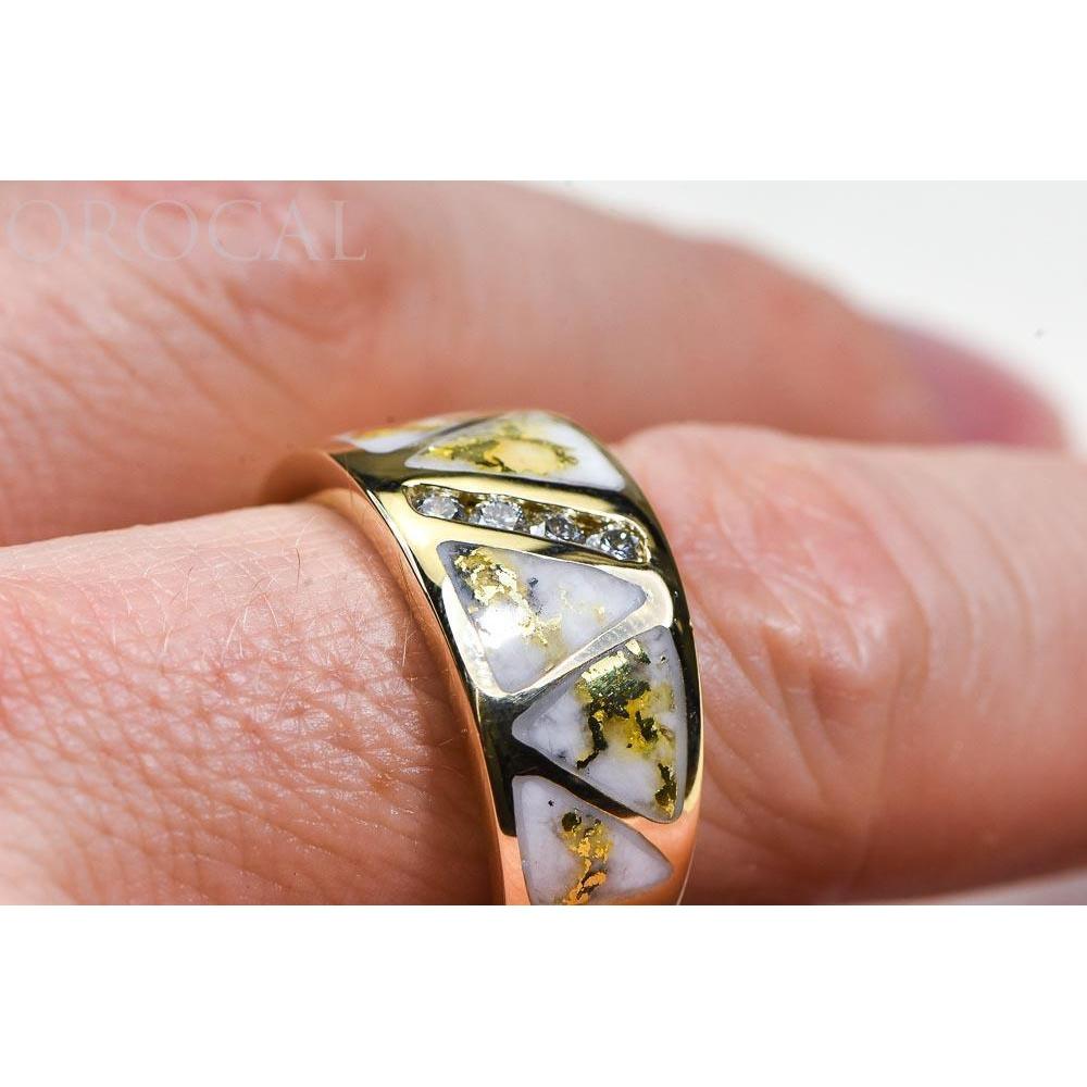 Gold Quartz Mens Ring - RM883D20Q-Destination Gold Detectors