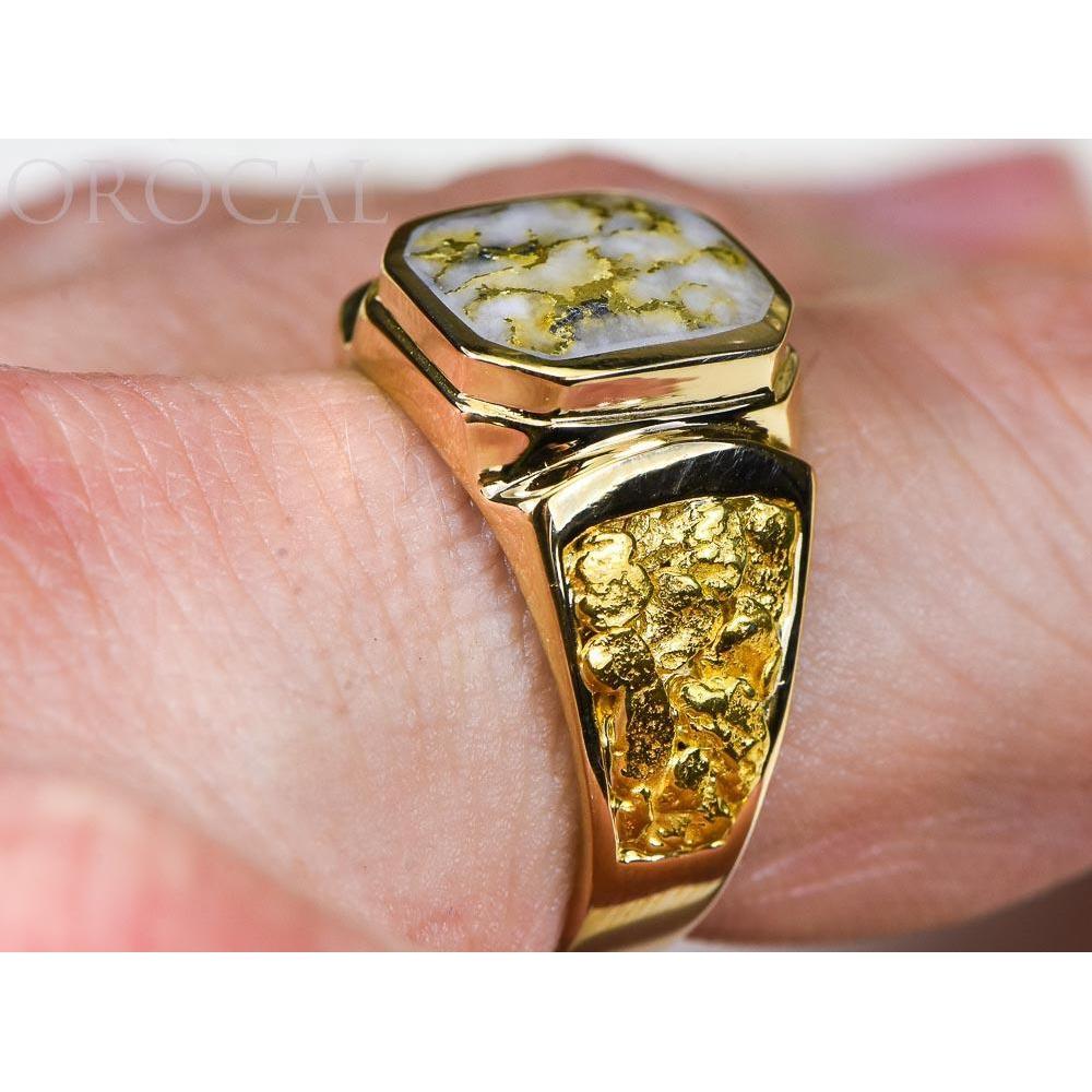 Gold Quartz Mens Ring - RM962Q-Destination Gold Detectors