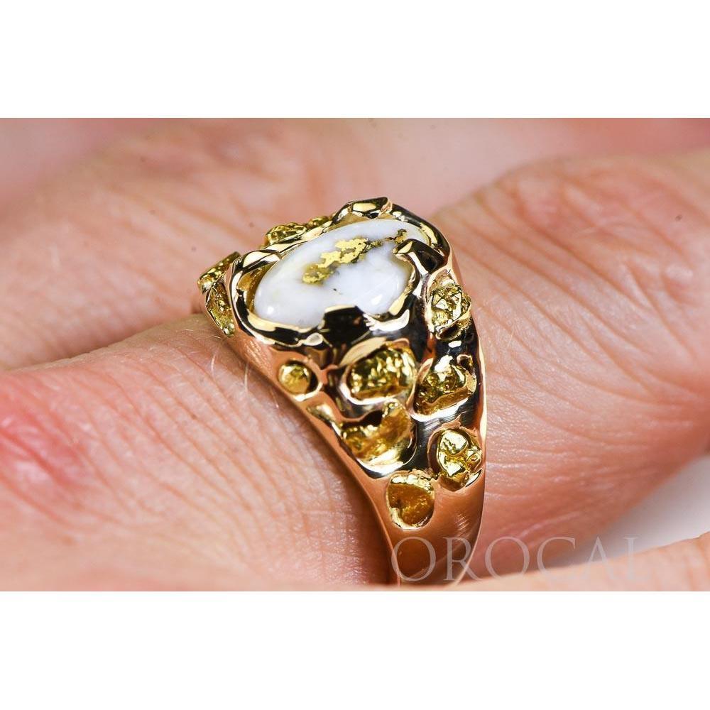 Gold Quartz Mens Ring - RMEQ103S-Destination Gold Detectors