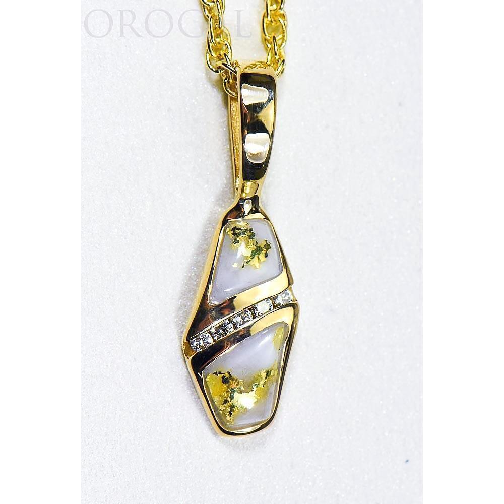 Gold Quartz Pendant - PN1064DQ-Destination Gold Detectors