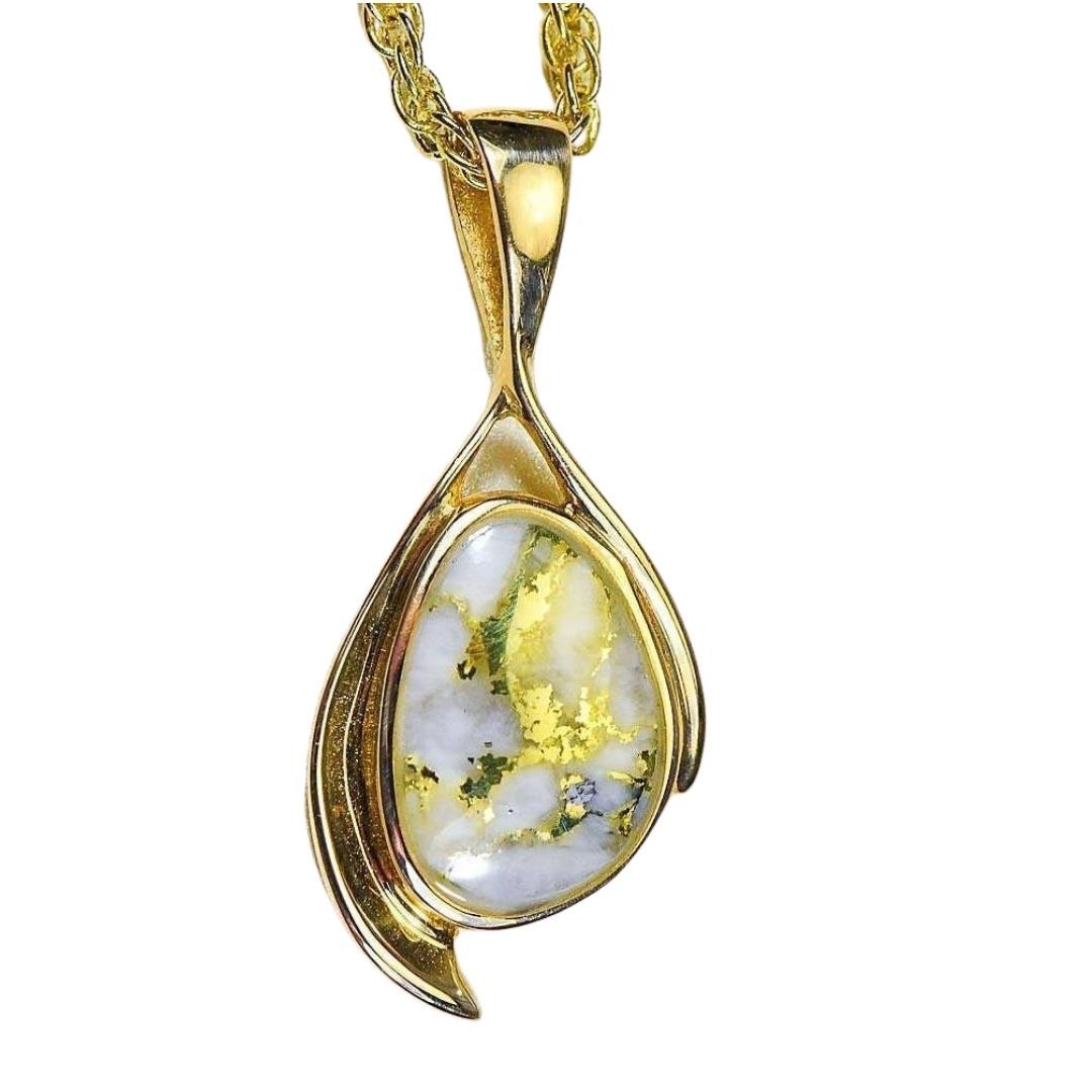 Gold Quartz Pendant - PN1117Q-Destination Gold Detectors