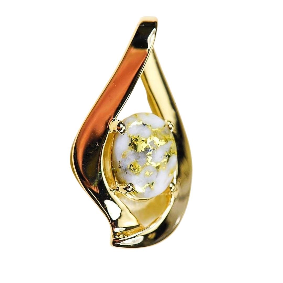 Gold Quartz Pendant - PN564QX-Destination Gold Detectors