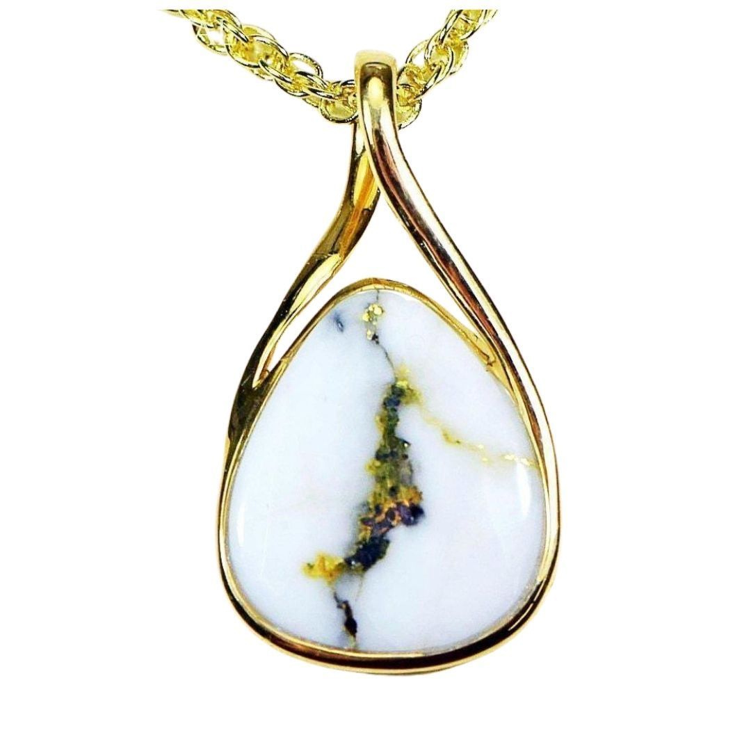 Gold Quartz Pendant - PN767QX-Destination Gold Detectors