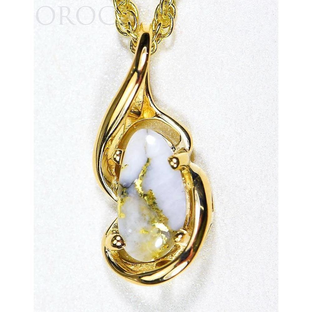 Gold Quartz Pendant - PN784SQX-Destination Gold Detectors