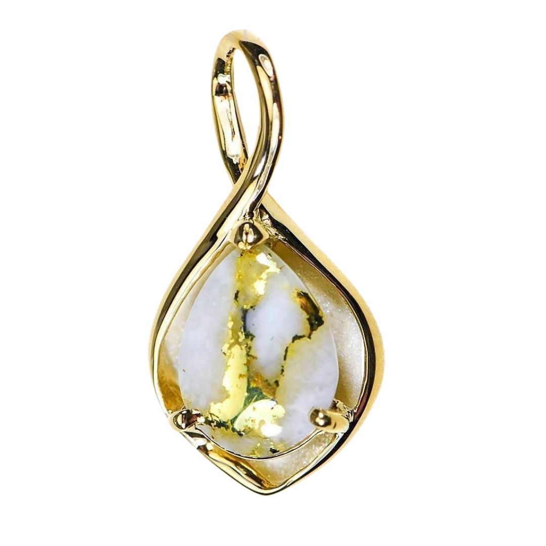 Gold Quartz Pendant - PN868QX-Destination Gold Detectors