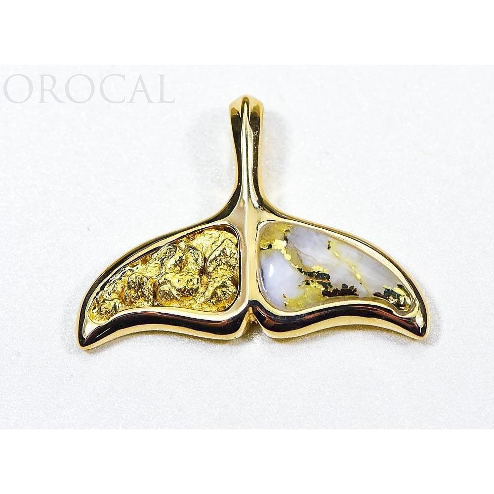 Gold Quartz Pendant Whales Tail - PAJWT302NQ-Destination Gold Detectors