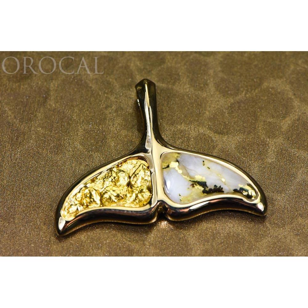Gold Quartz Pendant Whales Tail - PAJWT302NQ-Destination Gold Detectors