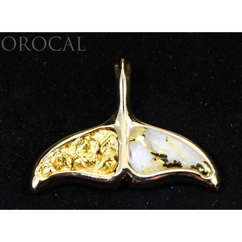 Gold Quartz Pendant Whales Tail - PAJWT302NQ-Destination Gold Detectors