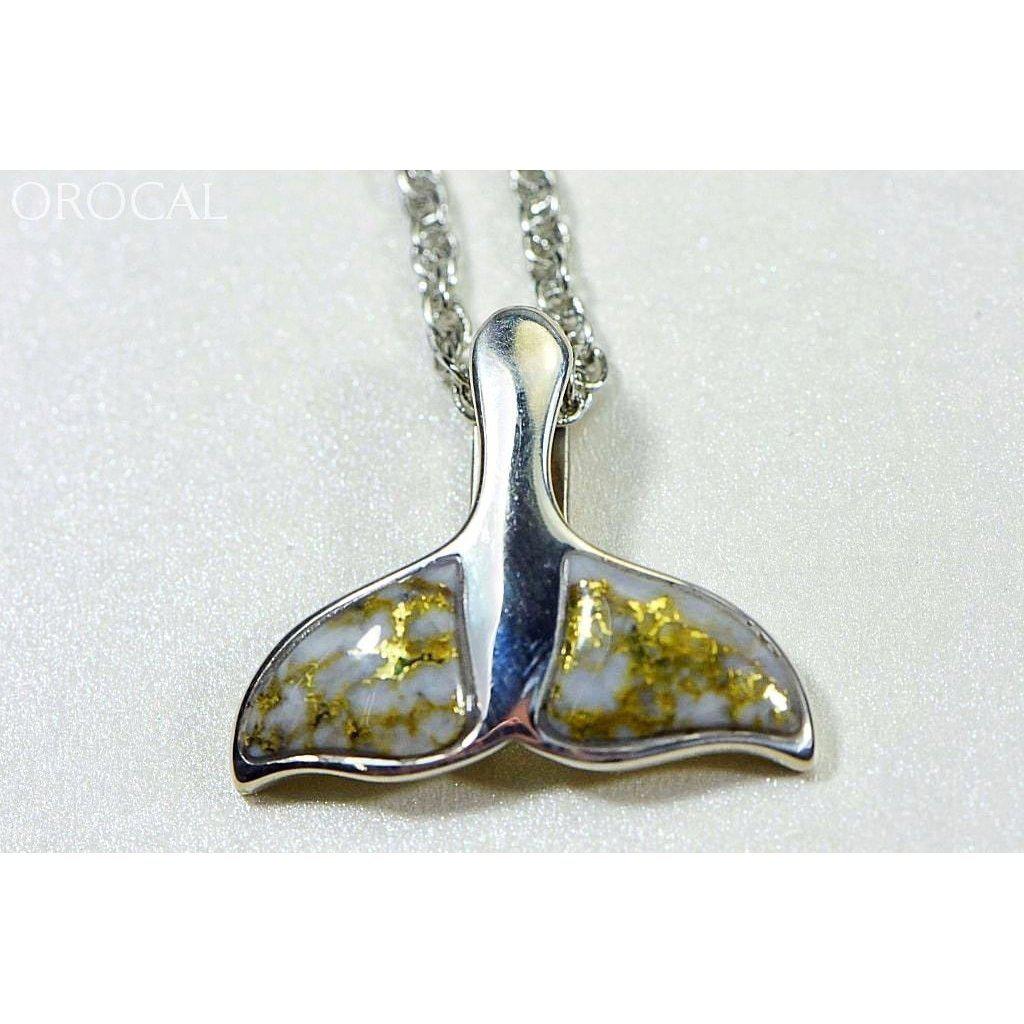 Gold Quartz Pendant Whales Tail - PWT33HQSS-Destination Gold Detectors