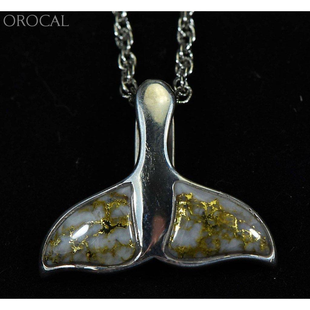 Gold Quartz Pendant Whales Tail - PWT33HQSS-Destination Gold Detectors
