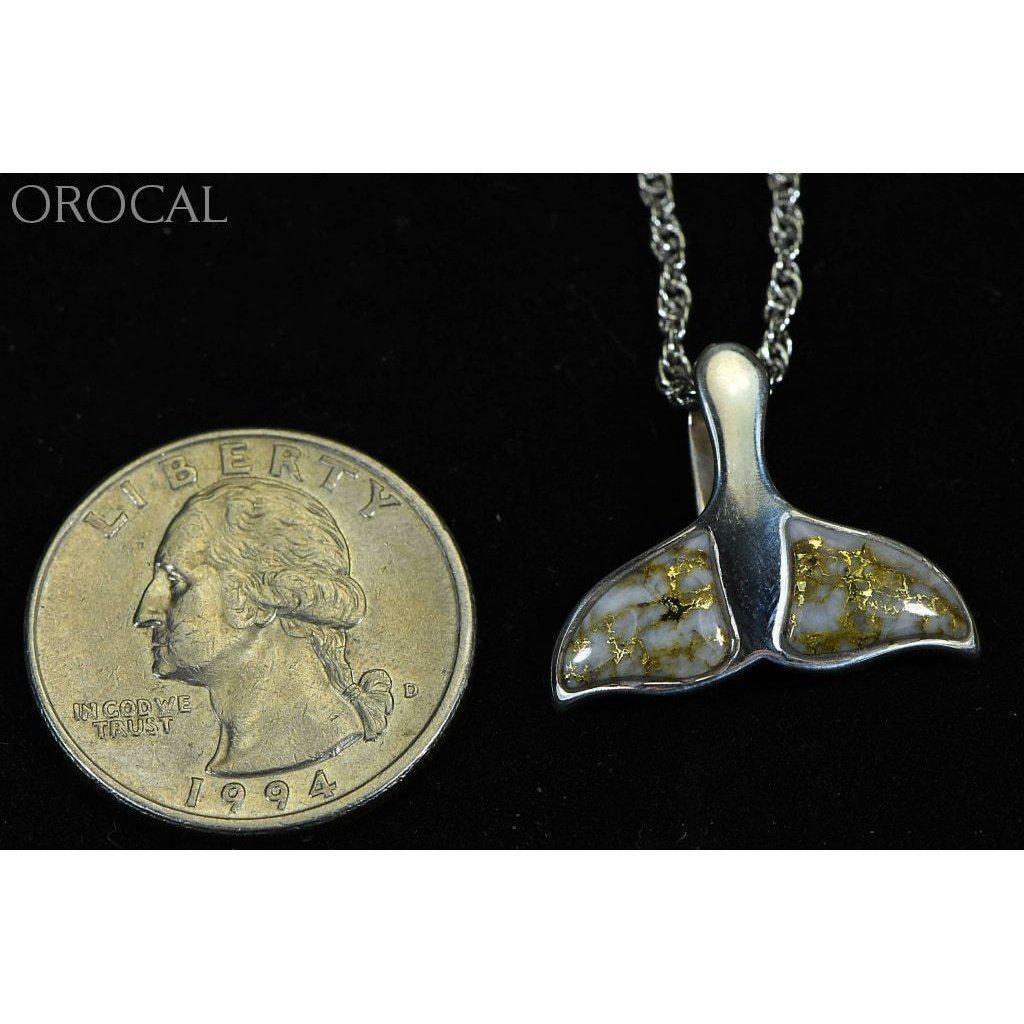 Gold Quartz Pendant Whales Tail - PWT33HQSS-Destination Gold Detectors