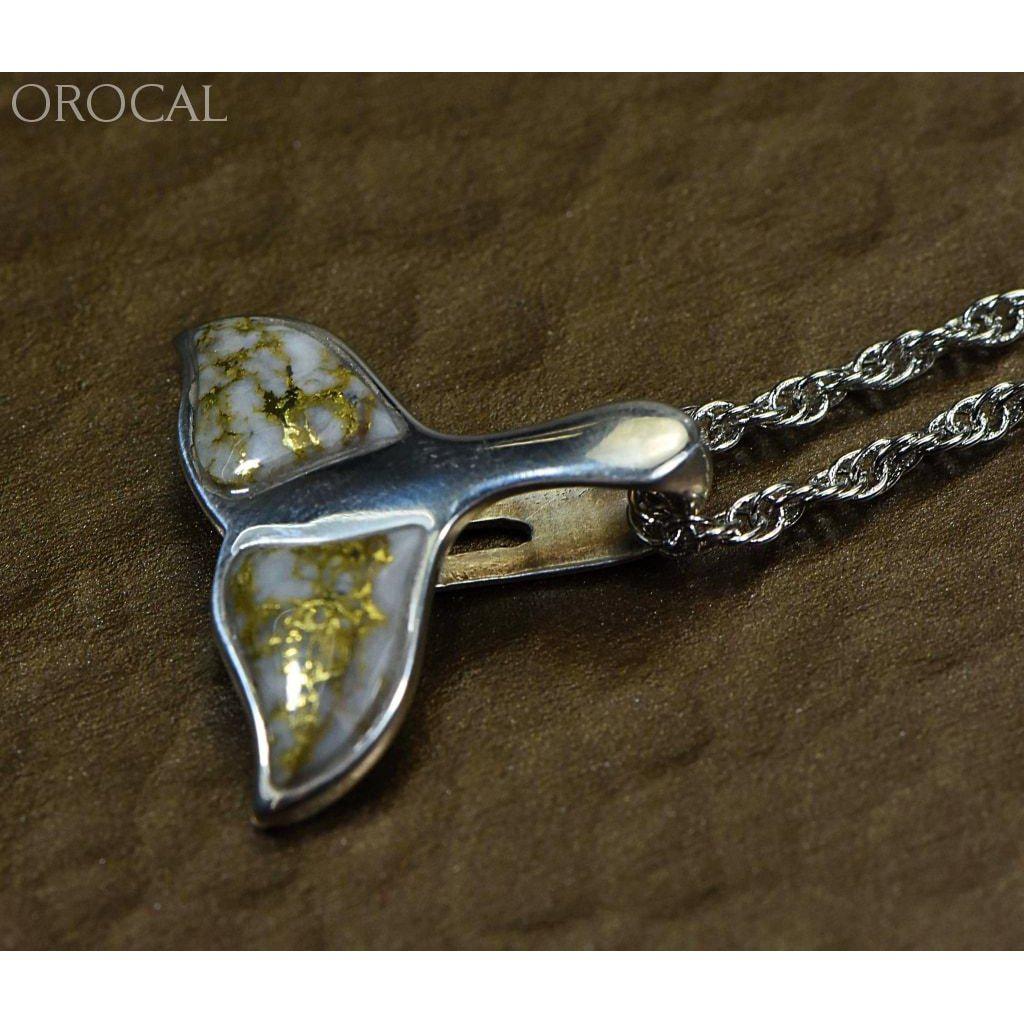 Gold Quartz Pendant Whales Tail - PWT33HQSS-Destination Gold Detectors