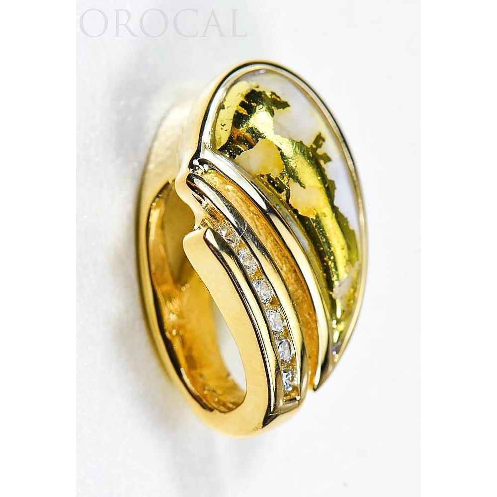 Gold Quartz Pendant with Diamonds - PDL47D12QX-Destination Gold Detectors