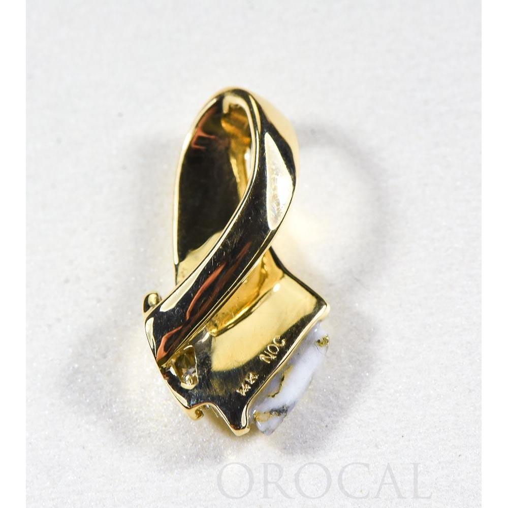 Gold Quartz Pendant with Diamonds - PDL4SD10QX-Destination Gold Detectors