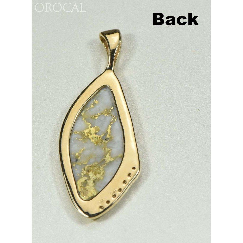 Gold Quartz Pendant with Diamonds - PN1111DQ-Destination Gold Detectors