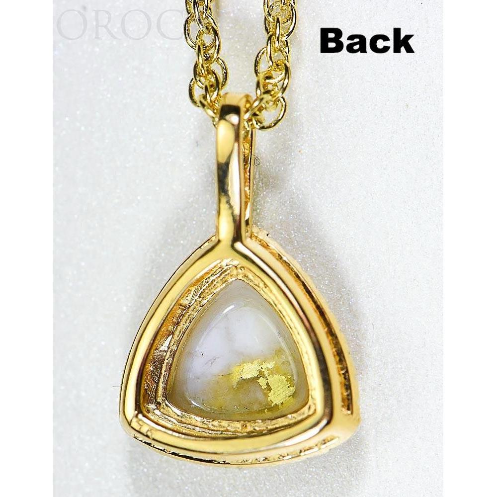 Gold Quartz Pendant with Diamonds - PN1123DQ-Destination Gold Detectors