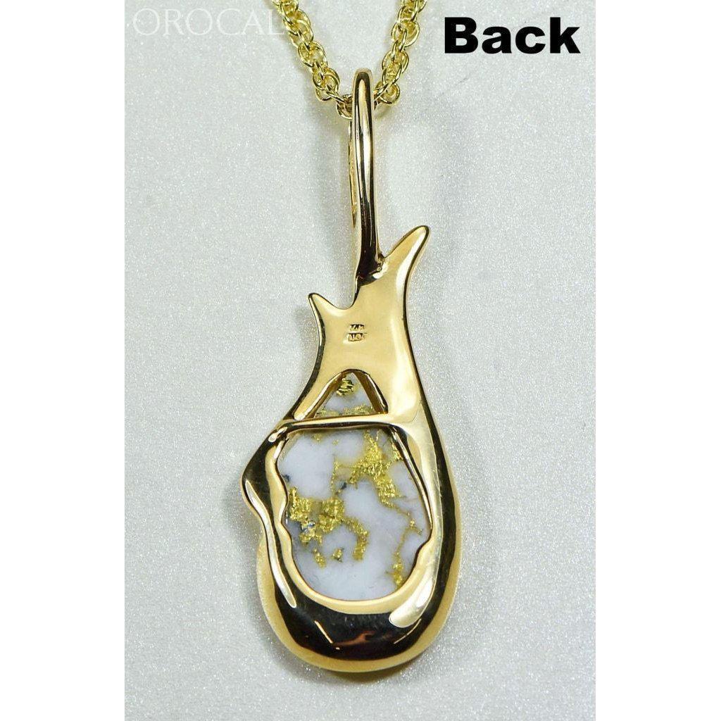 Gold Quartz Pendant with Diamonds - PN377D17QX-Destination Gold Detectors