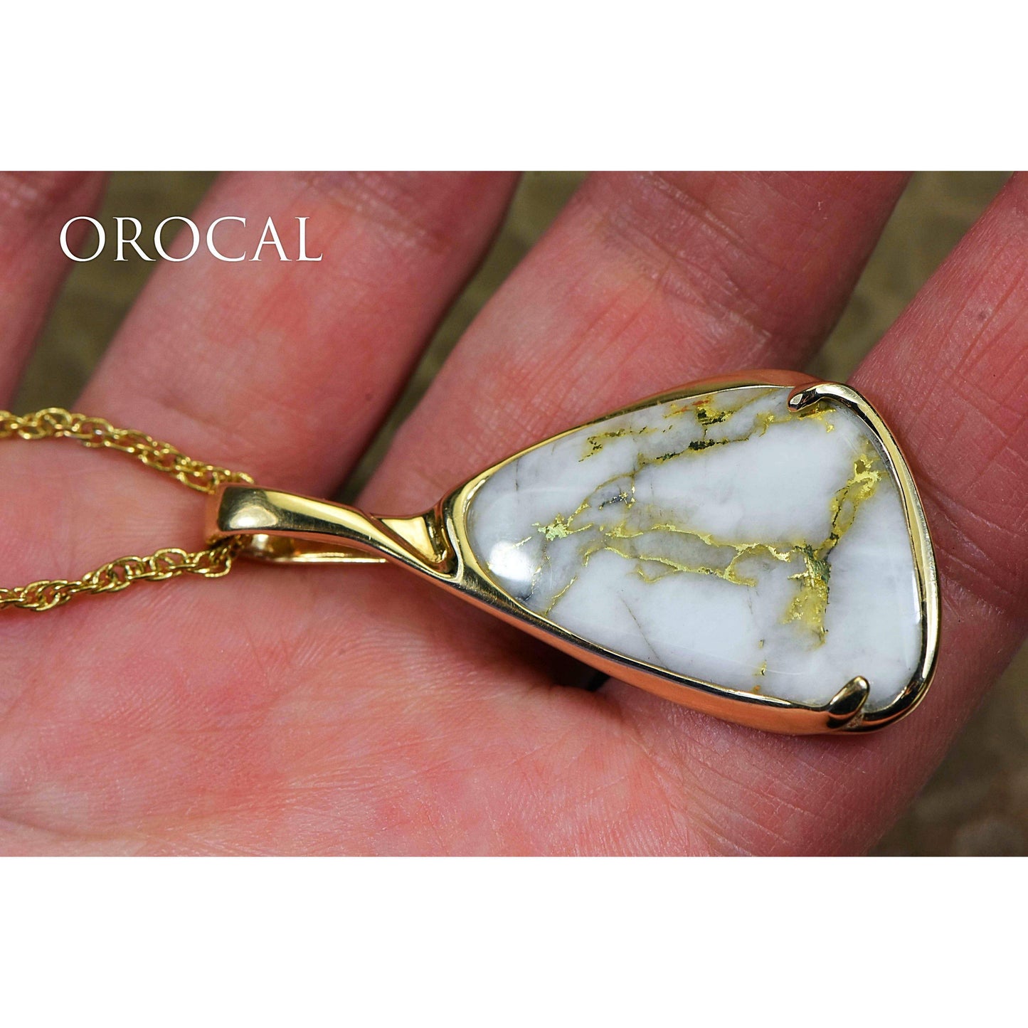 Gold Quartz Pendant with Diamonds - PSC100QX-Destination Gold Detectors