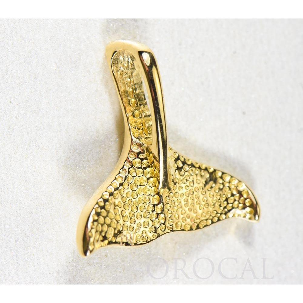 Gold Quartz Whales Tail Pendant - PDLWT113NQ-Destination Gold Detectors