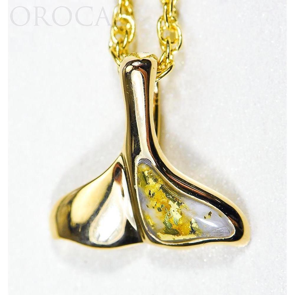 Gold Quartz Whales Tail Pendant -PDLWT12QX-Destination Gold Detectors