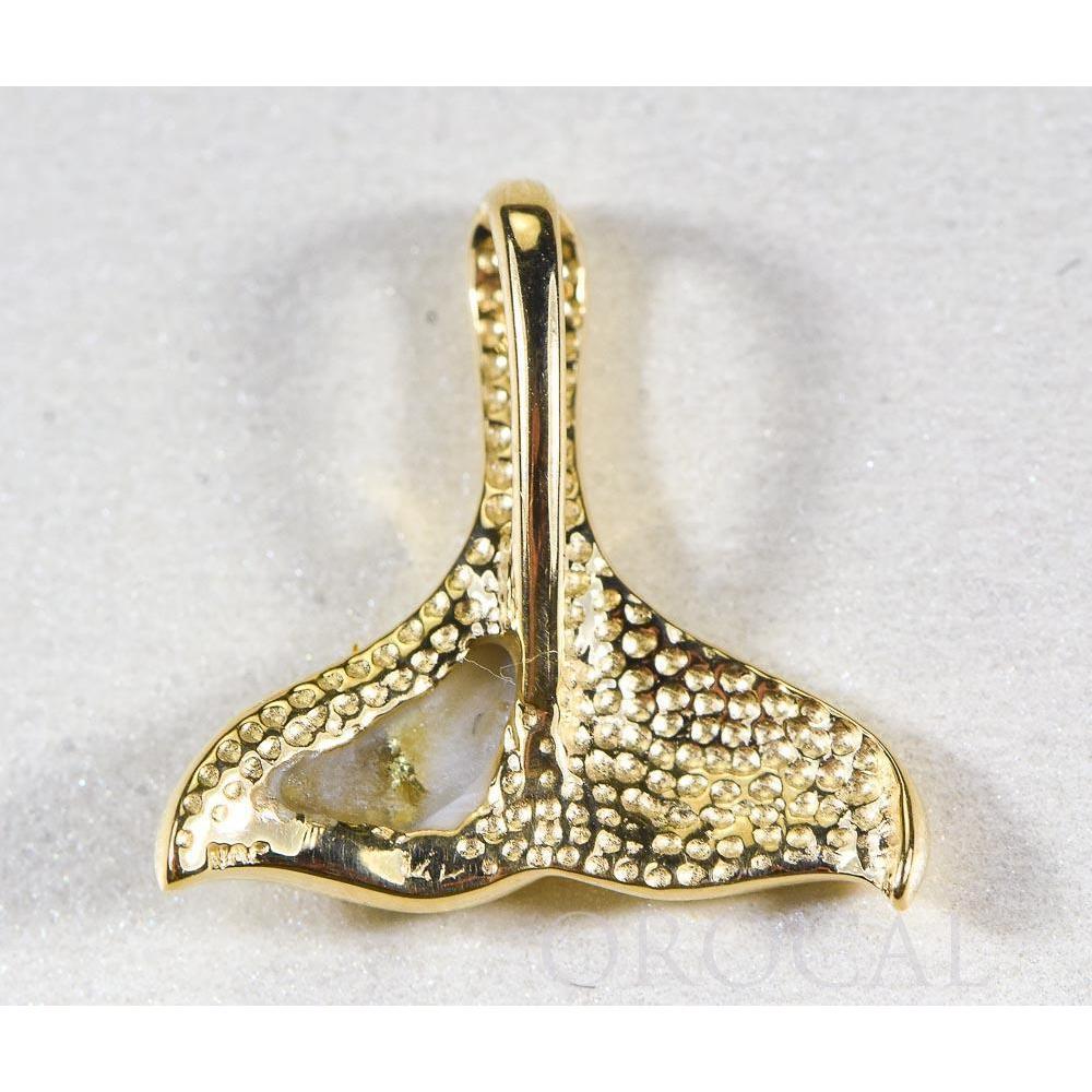 Gold Quartz Whales Tail Pendant - PDLWT13QX-Destination Gold Detectors