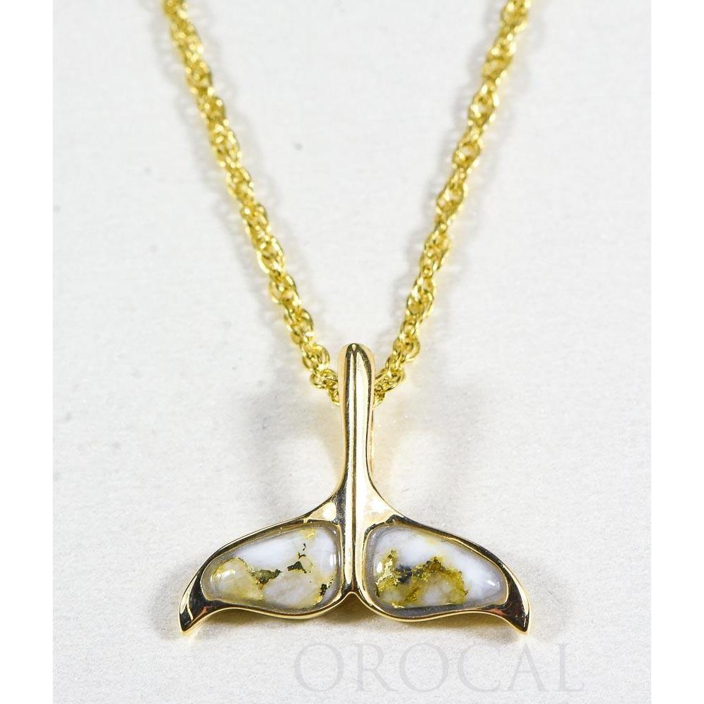 Gold Quartz Whales Tail Pendant - PDLWT8HMQX-Destination Gold Detectors