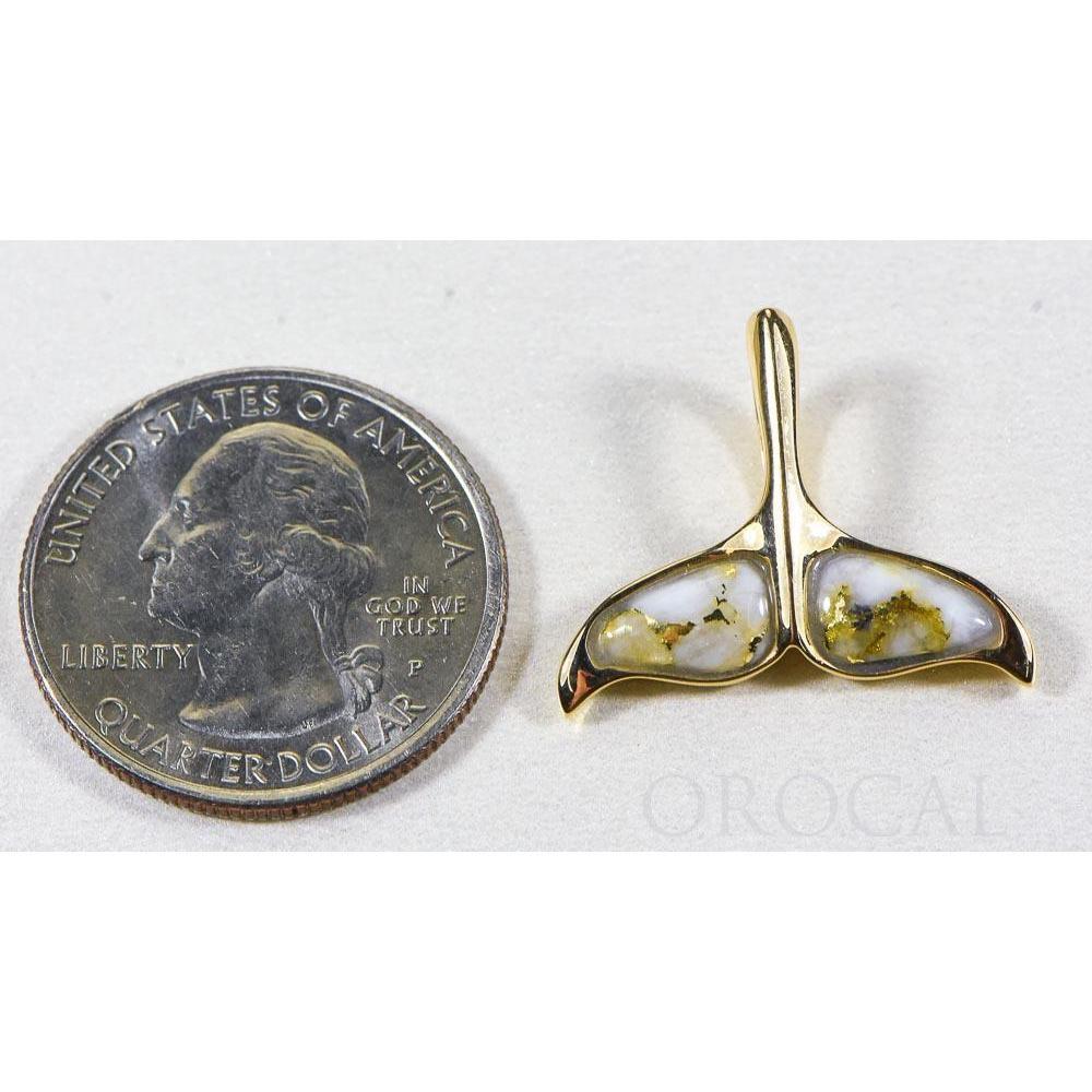 Gold Quartz Whales Tail Pendant - PDLWT8HMQX-Destination Gold Detectors