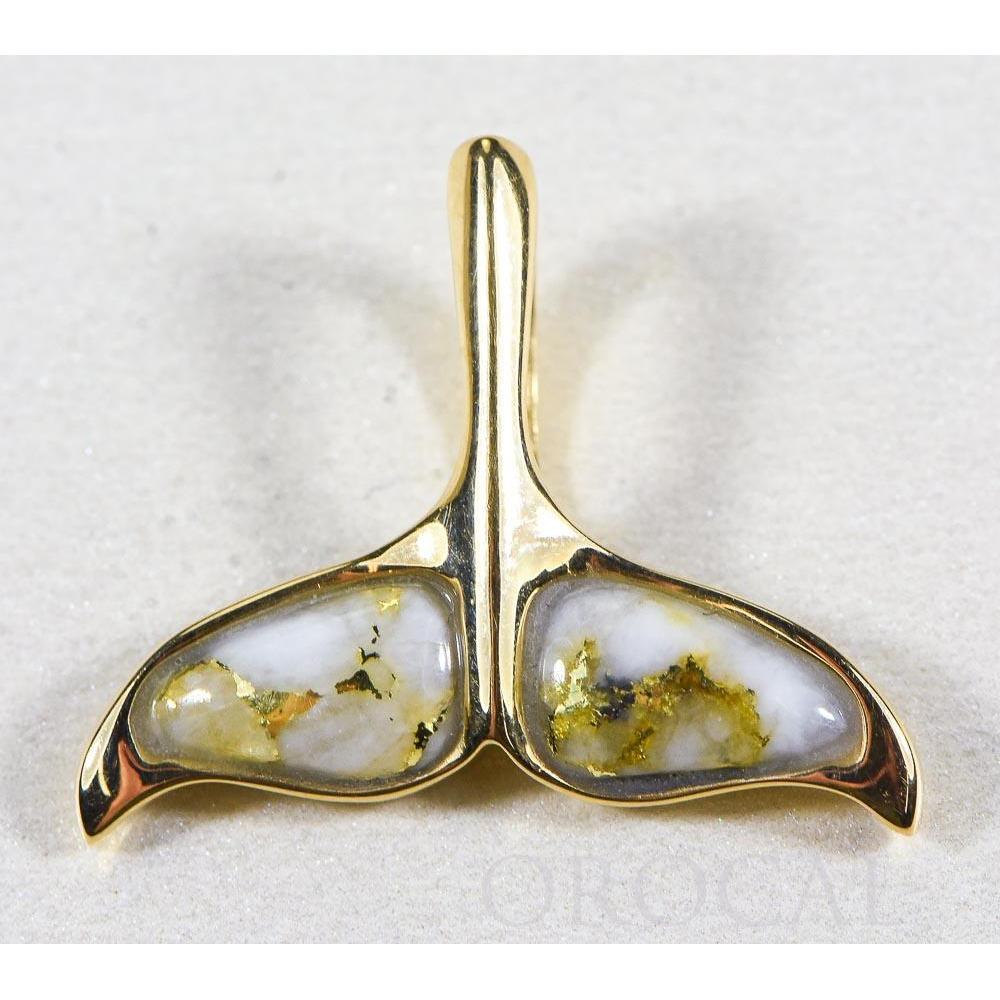 Gold Quartz Whales Tail Pendant - PDLWT8HMQX-Destination Gold Detectors