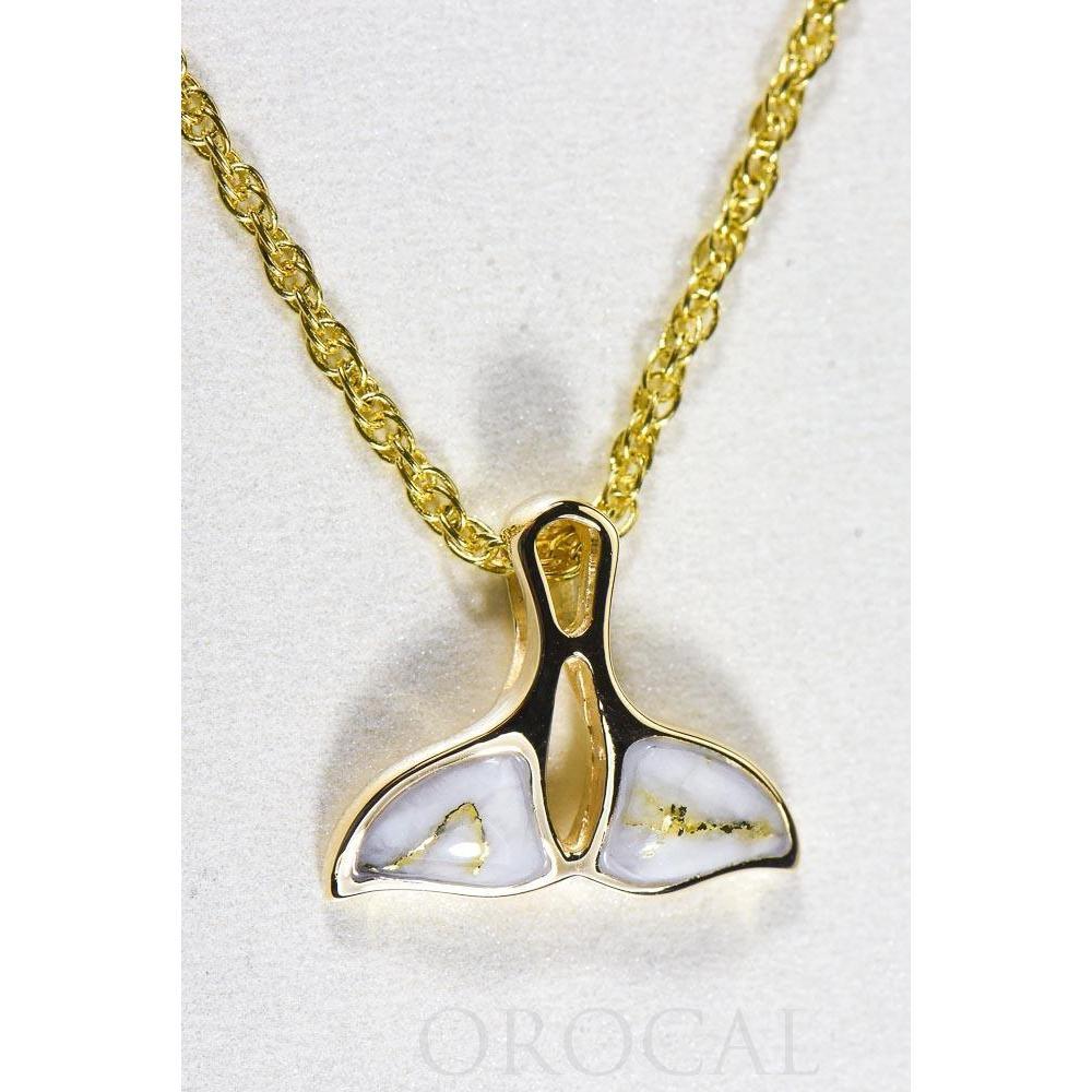 Gold Quartz Whales Tail Pendant - PWT24HQ-Destination Gold Detectors