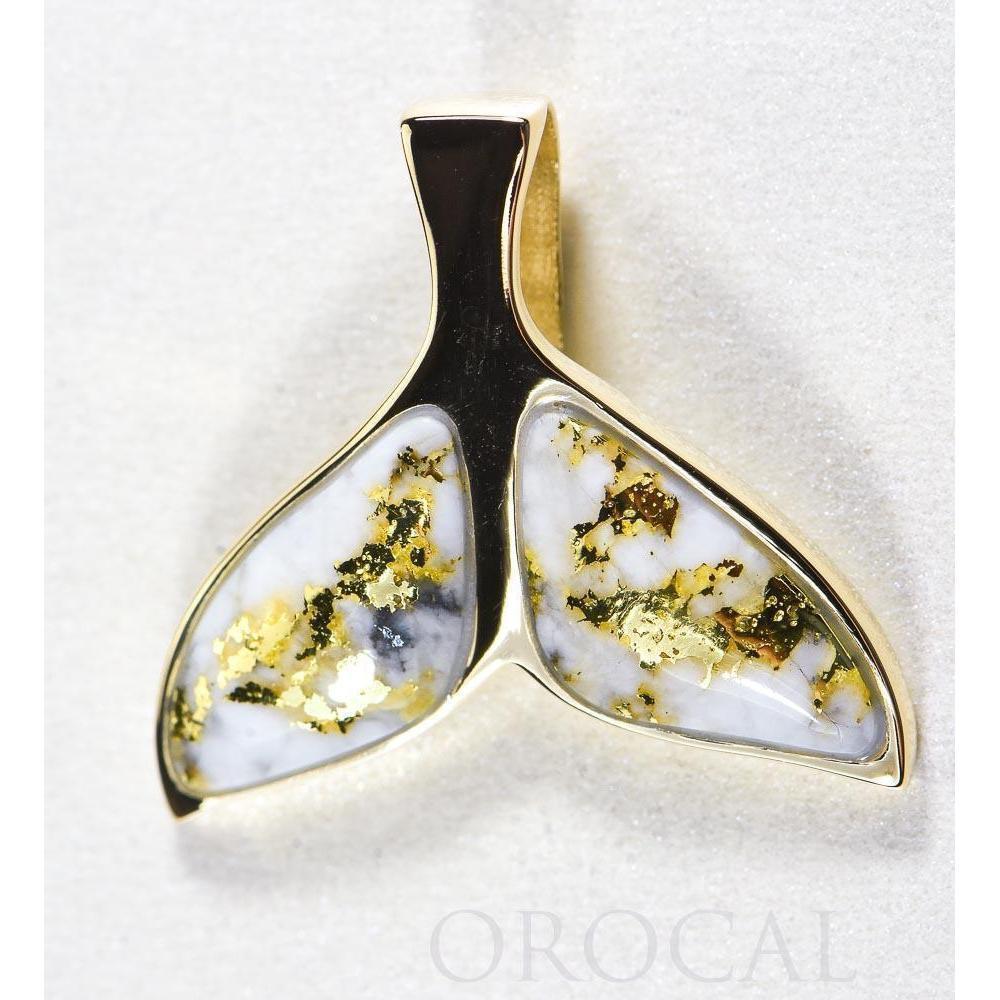 Gold Quartz Whales Tail Pendant - PWT35HQX-Destination Gold Detectors