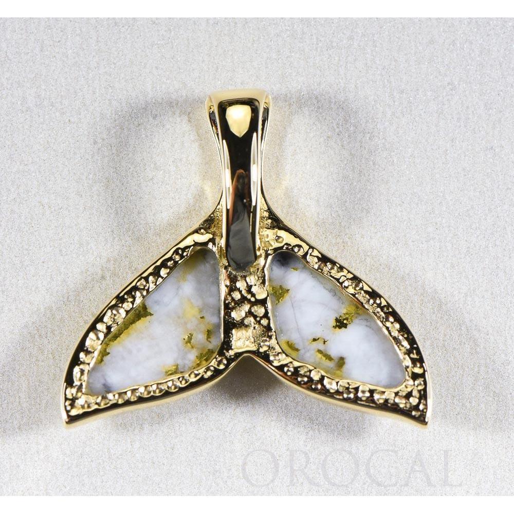 Gold Quartz Whales Tail Pendant - PWT35HQX-Destination Gold Detectors