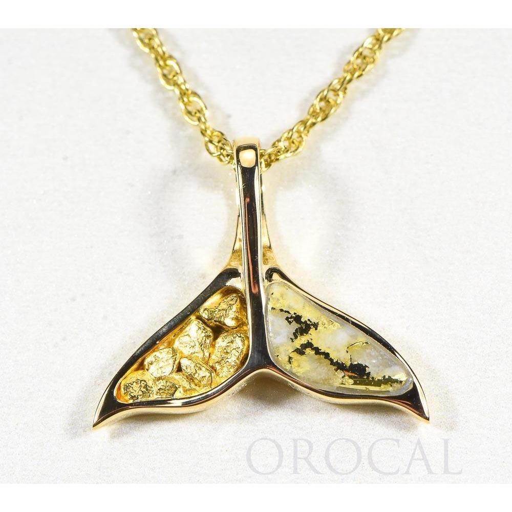 Gold Quartz Whales Tail Pendant - PWT41NQ-Destination Gold Detectors