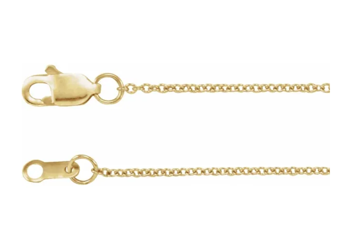 1/10 oz .9999 Pure 24K Maple Gold Bullion with 14K Frame and Chain