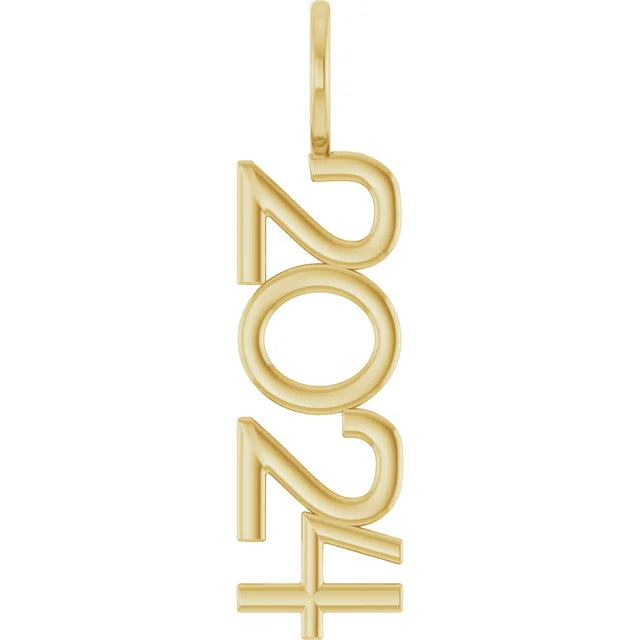 14K Gold 2024 Year Charm/Pendant