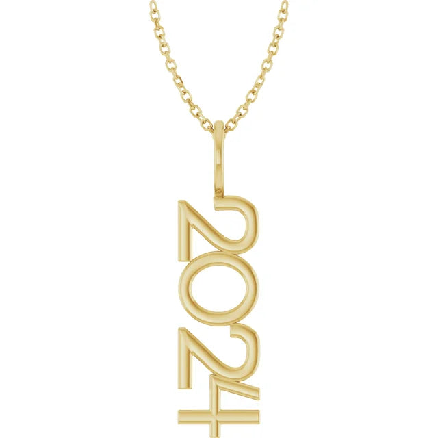 14K Gold 2024 Year Charm/Pendant